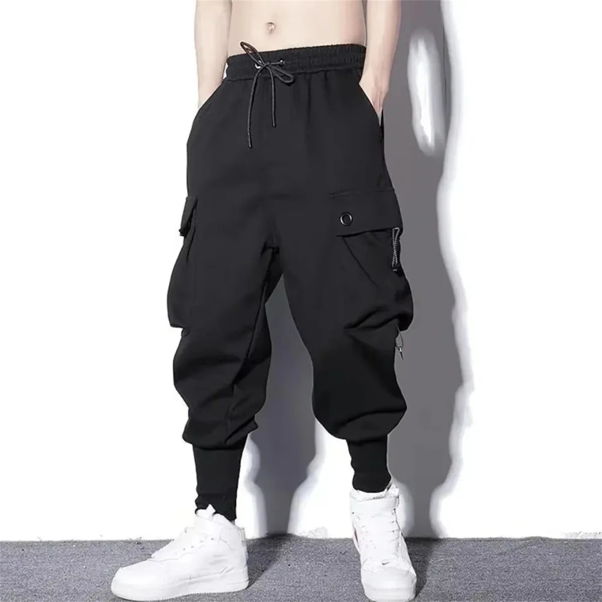 Straight-Leg Drawstring Trousers