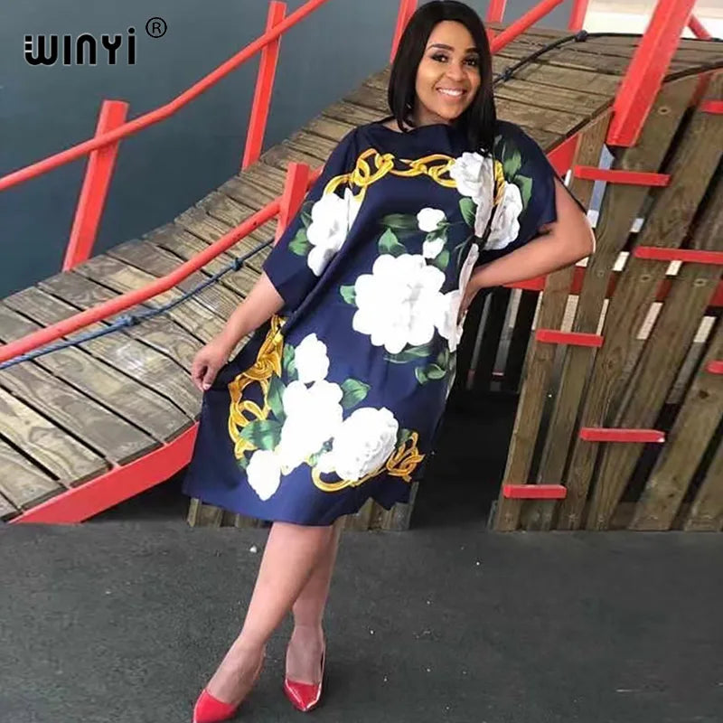 Floral Batwing Summer Dress