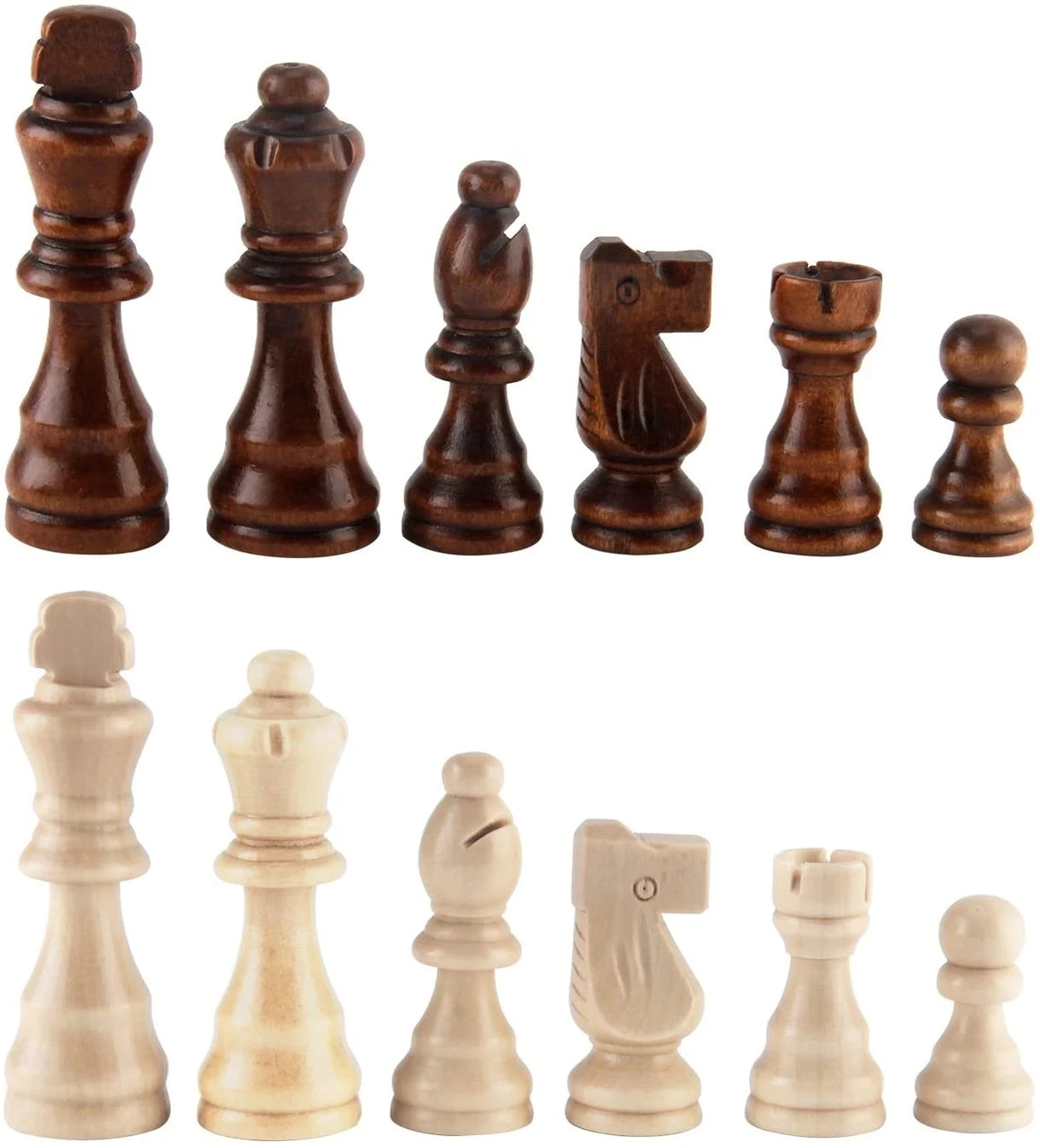 Wooden Chess Pieces — 32-Piece Set