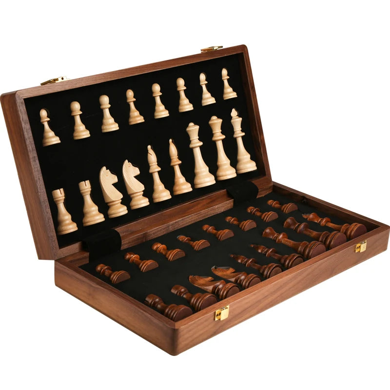 39 cm Folding Wooden Chess Set