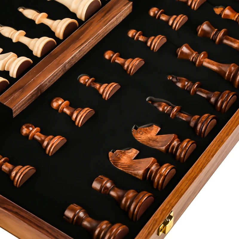 39 cm Folding Wooden Chess Set