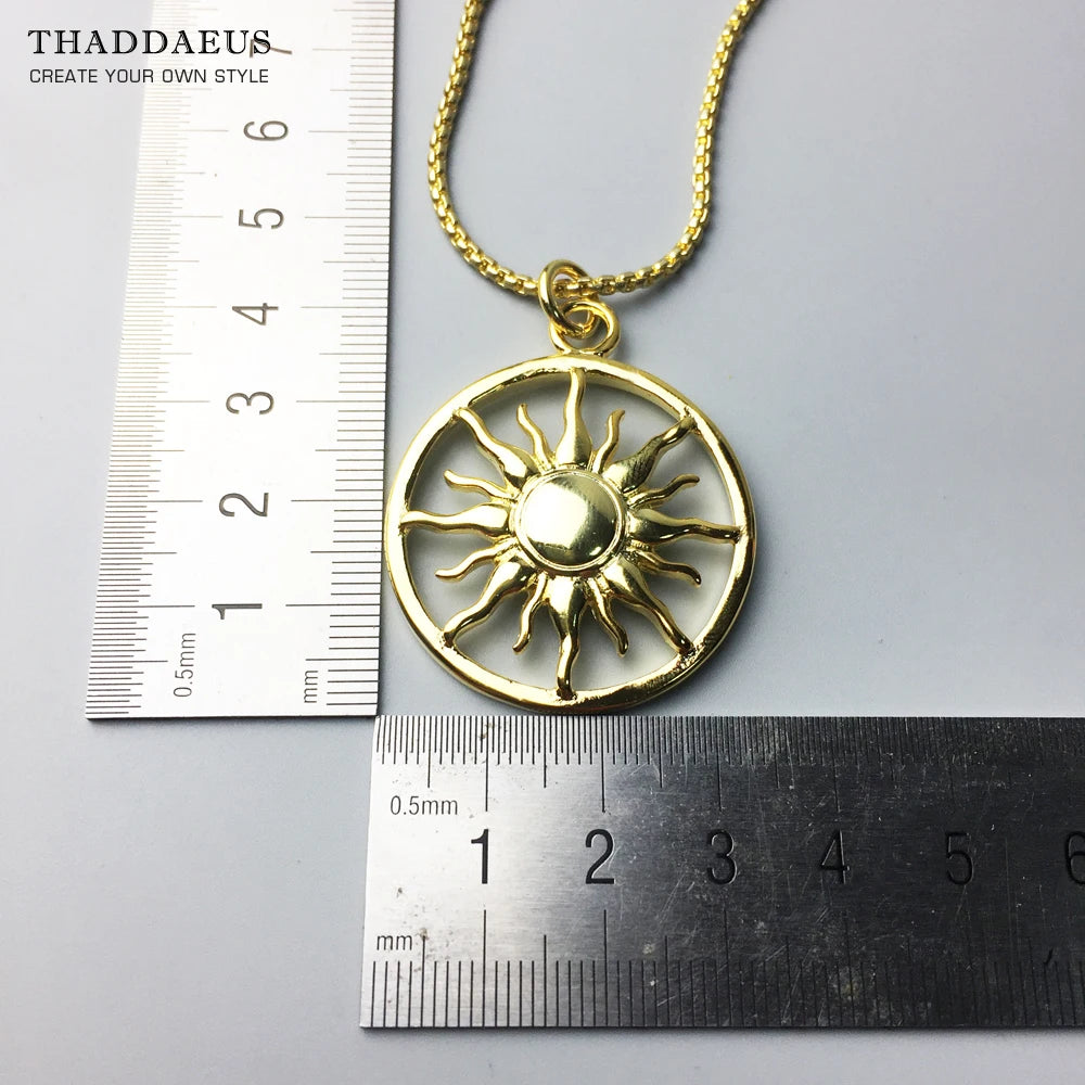 Sun Motif Pendant Necklace