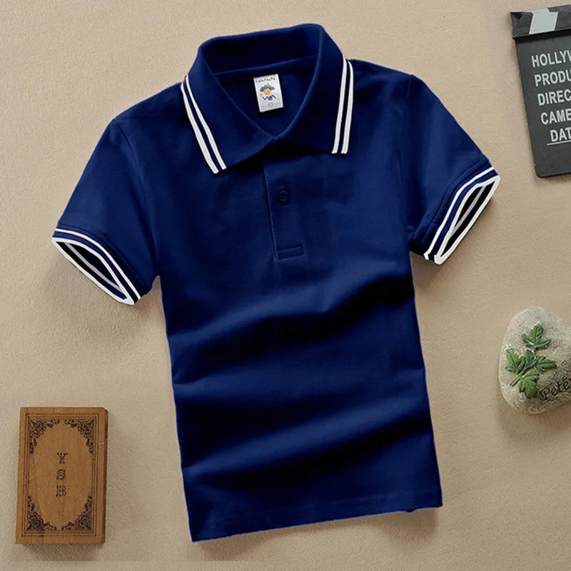 Bear Detail Cotton-Blend Polo Shirt