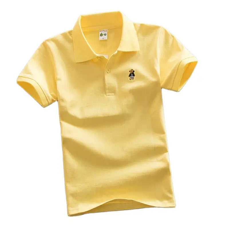 Bear Detail Cotton-Blend Polo Shirt