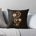 Black Floral-Style Cushion Cover