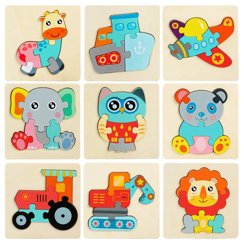 Mini Wooden Animal Picture Puzzle