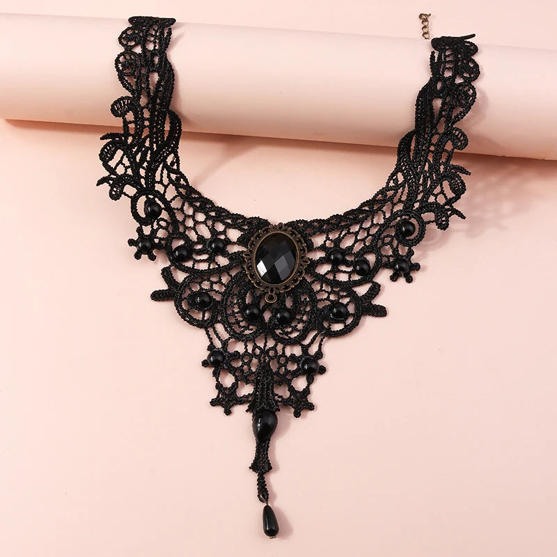 Black Lace Statement Choker