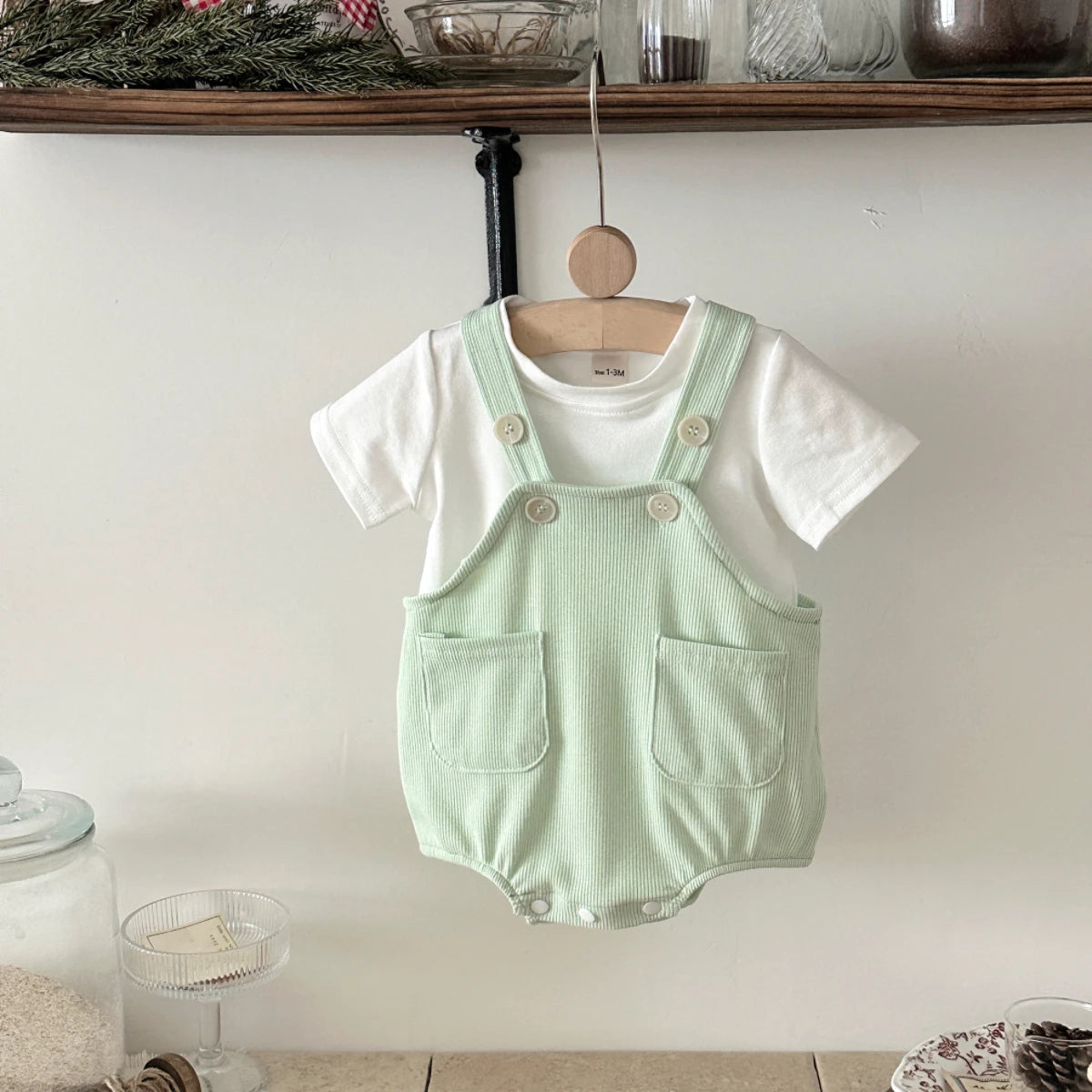 Baby Short-Sleeve Top & Shorts Set