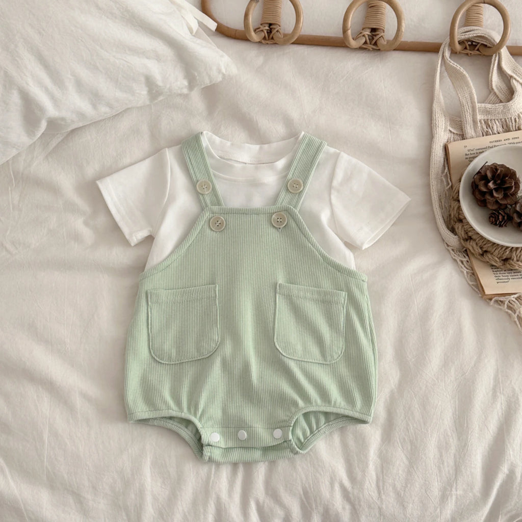 Baby Short-Sleeve Top & Shorts Set