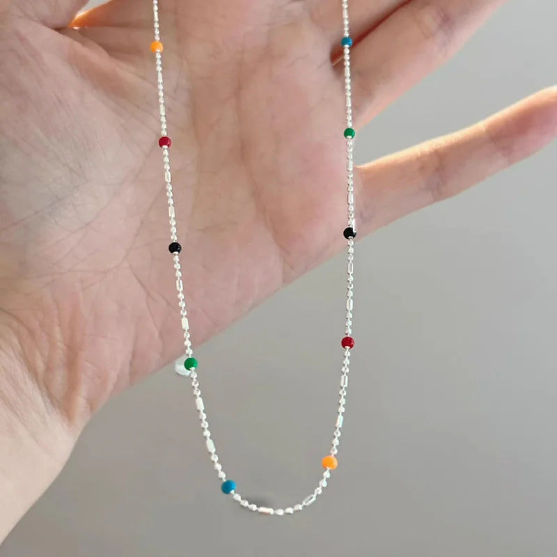 Delicate Bead Chain Necklace