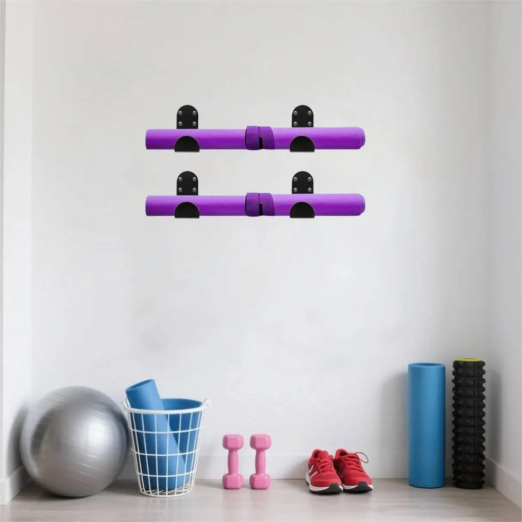 Wall-Mounted Yoga Mat Hooks