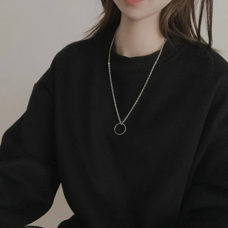Long Geometric Layering Necklace