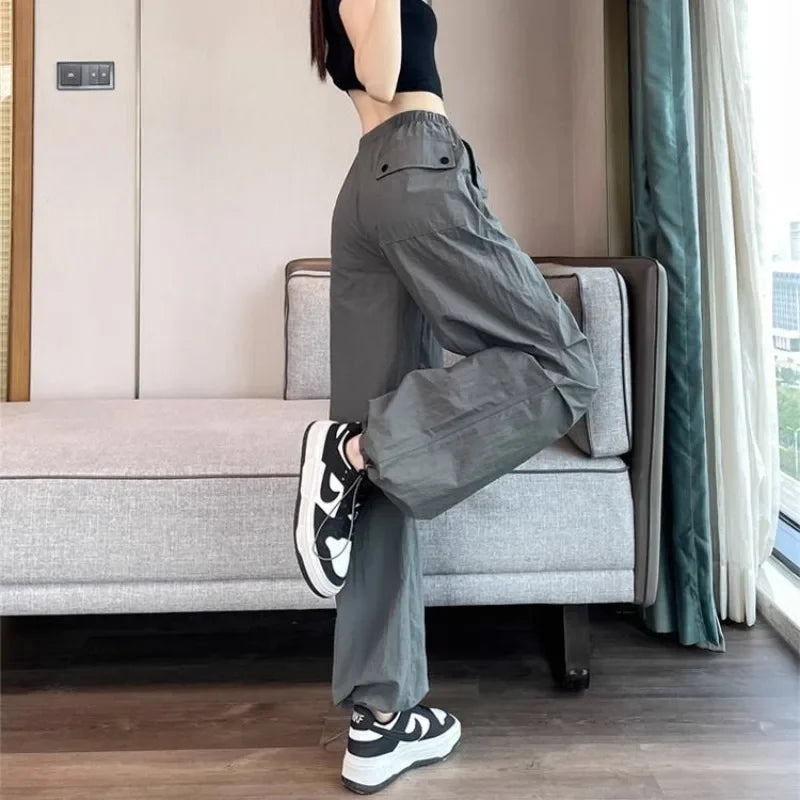 High-Waist Drawstring Trousers