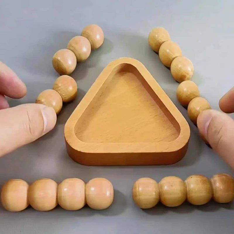 Wooden Pyramid Brain Teaser Puzzle