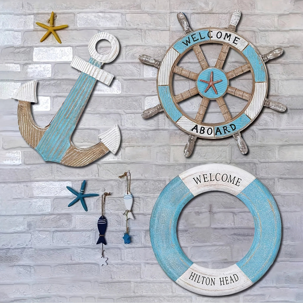 Nautical Wooden Wall Decor Set