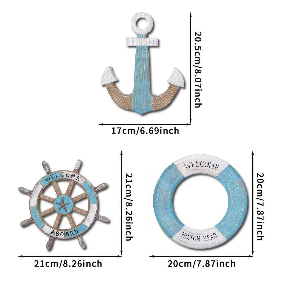 Nautical Wooden Wall Decor Set
