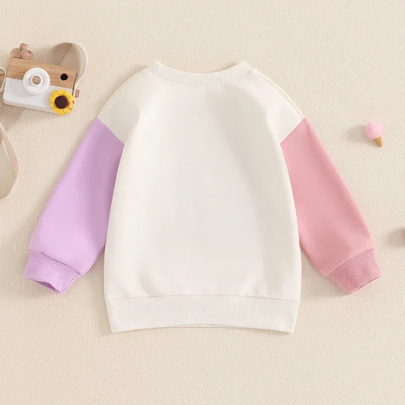Letter Detail Crew-Neck Sweatshirt