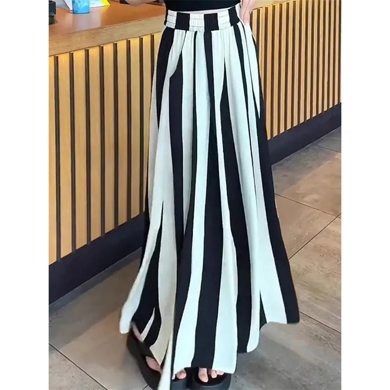 Striped Loose-Fit Trousers