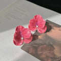 Enamel Flower Stud Earrings