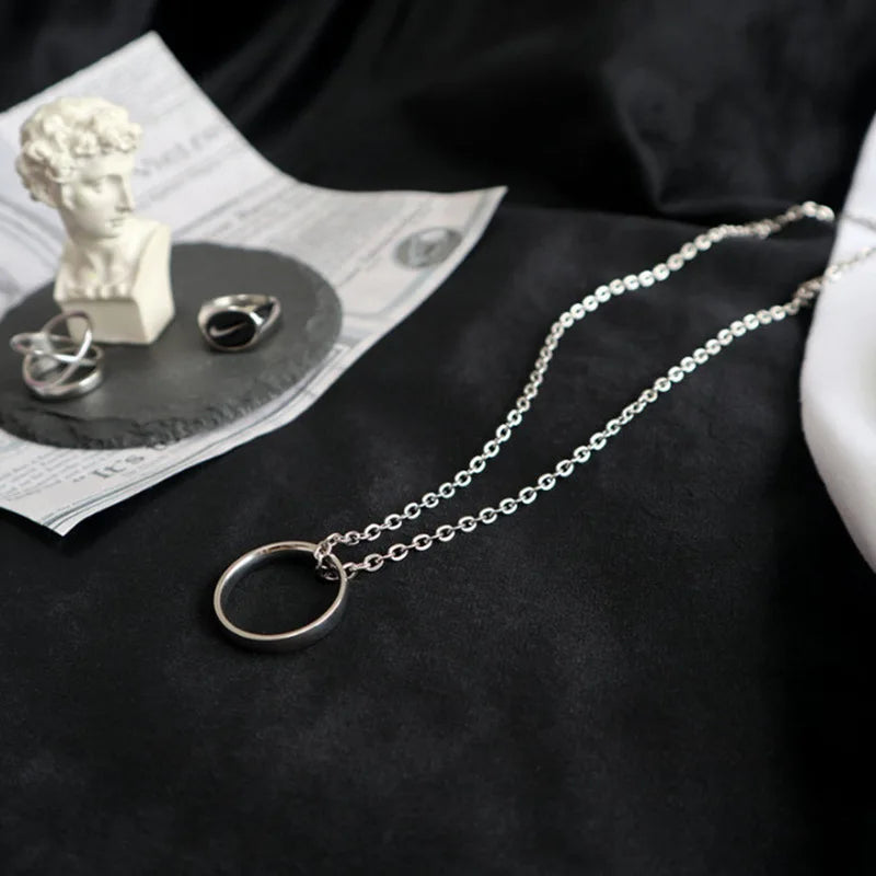 Long Geometric Layering Necklace