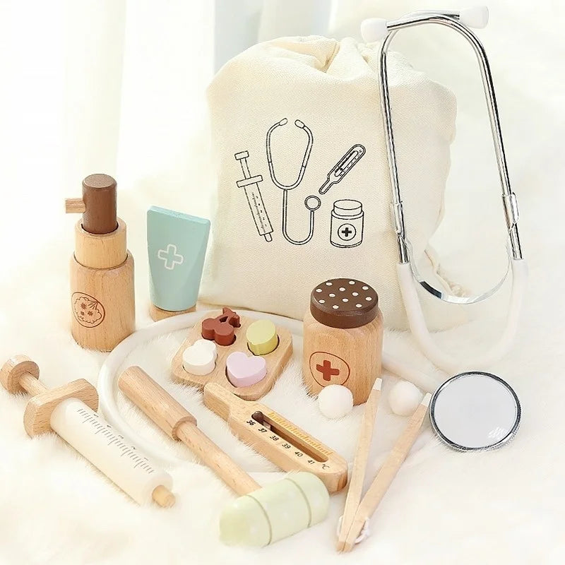 Wooden Pretend Doctor Play Set