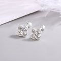 Four-Round Sparkle Stud Earrings