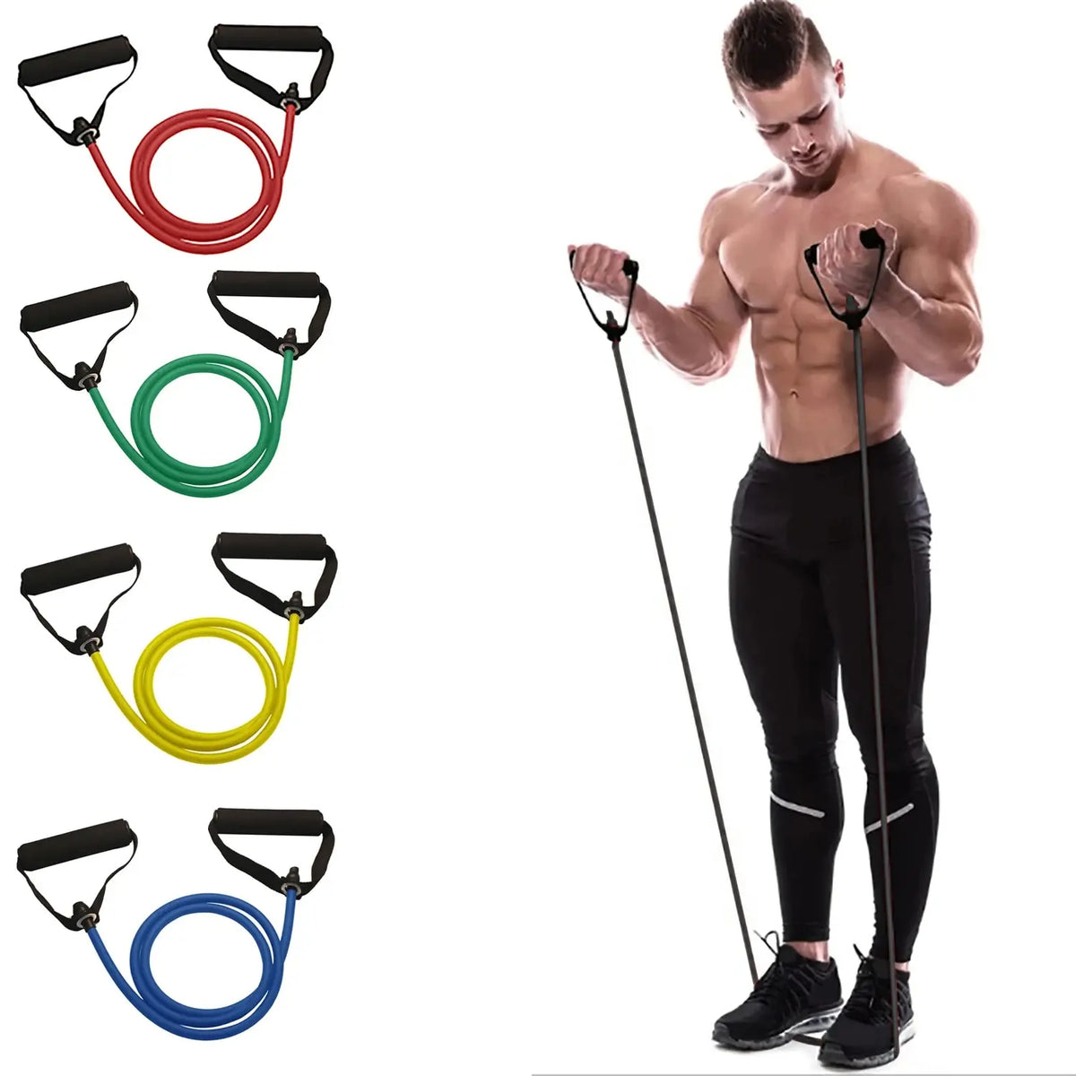 Twin-Handle Workout Resistance Band