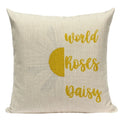 Sunflower Print Cushion Cover