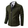 Zip-Front Knit Cardigan