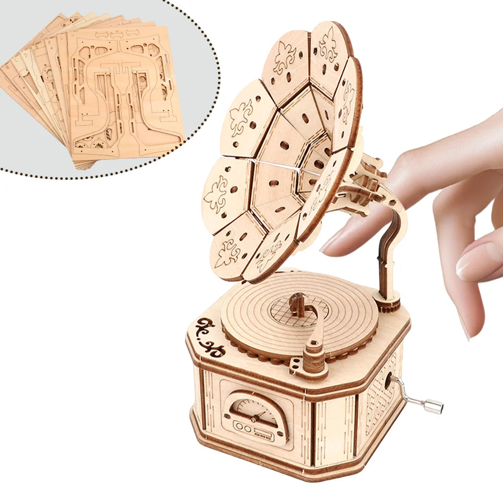 Wooden Phonograph 3D Puzzle