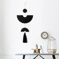Black Geometric Tassel Wall Hanging