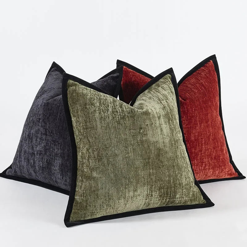 Solid Chenille-Style Cushion Cover