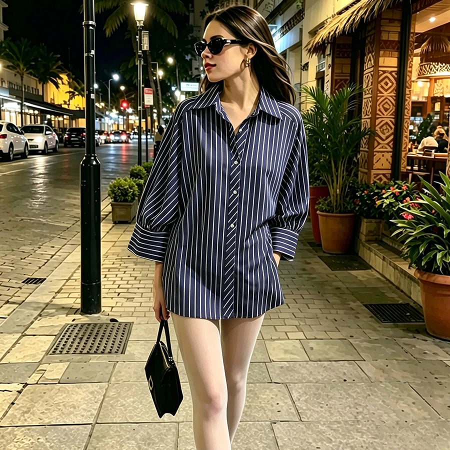 Everyday Striped Button Shirt