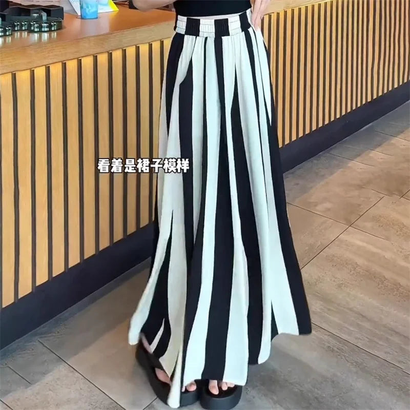 Striped Loose-Fit Trousers
