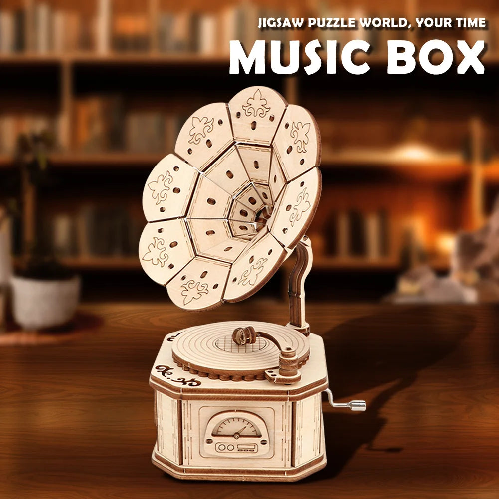 Wooden Phonograph 3D Puzzle
