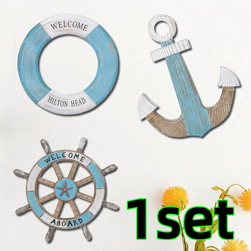 Nautical Wooden Wall Decor Set