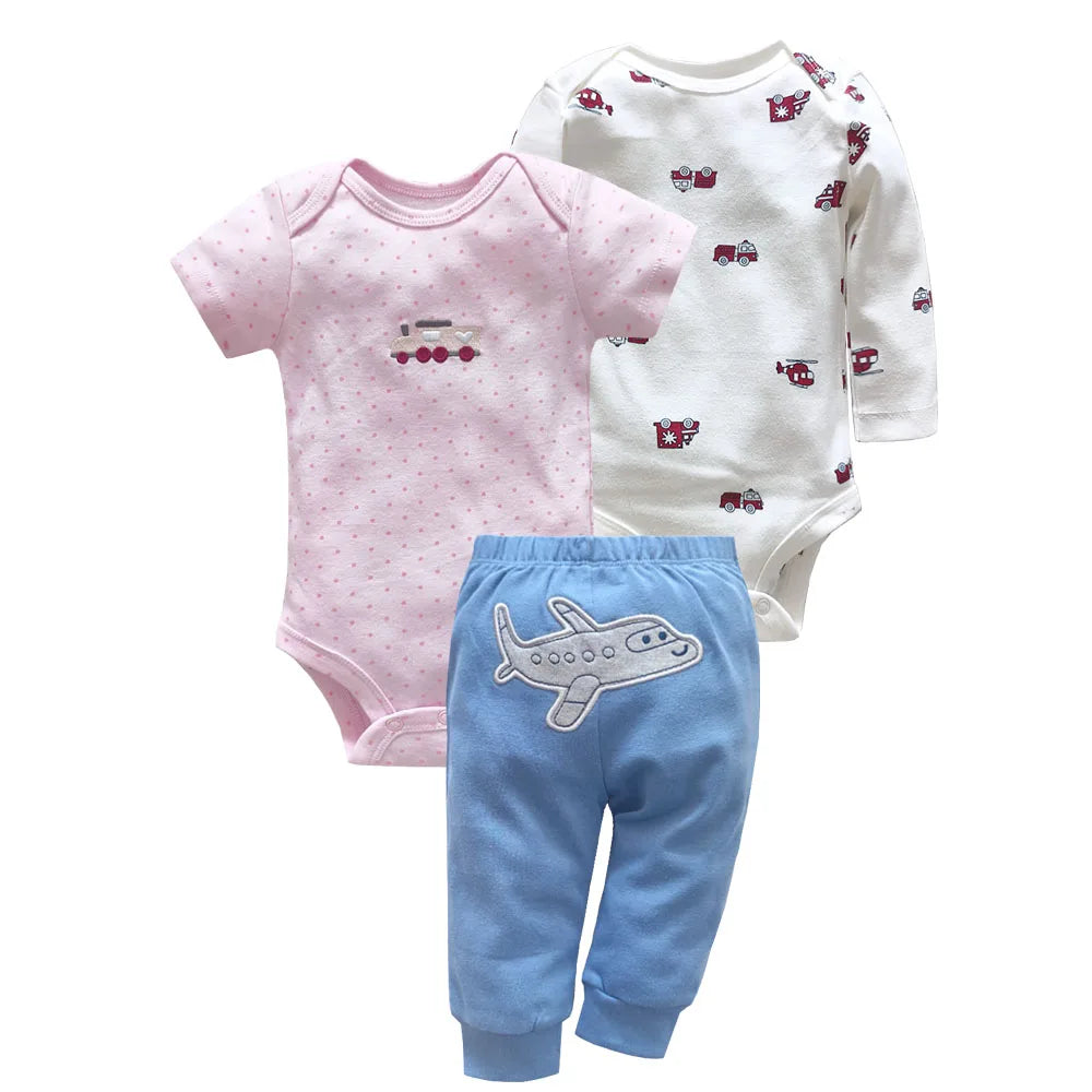Cotton Baby Bodysuit & Pants Set