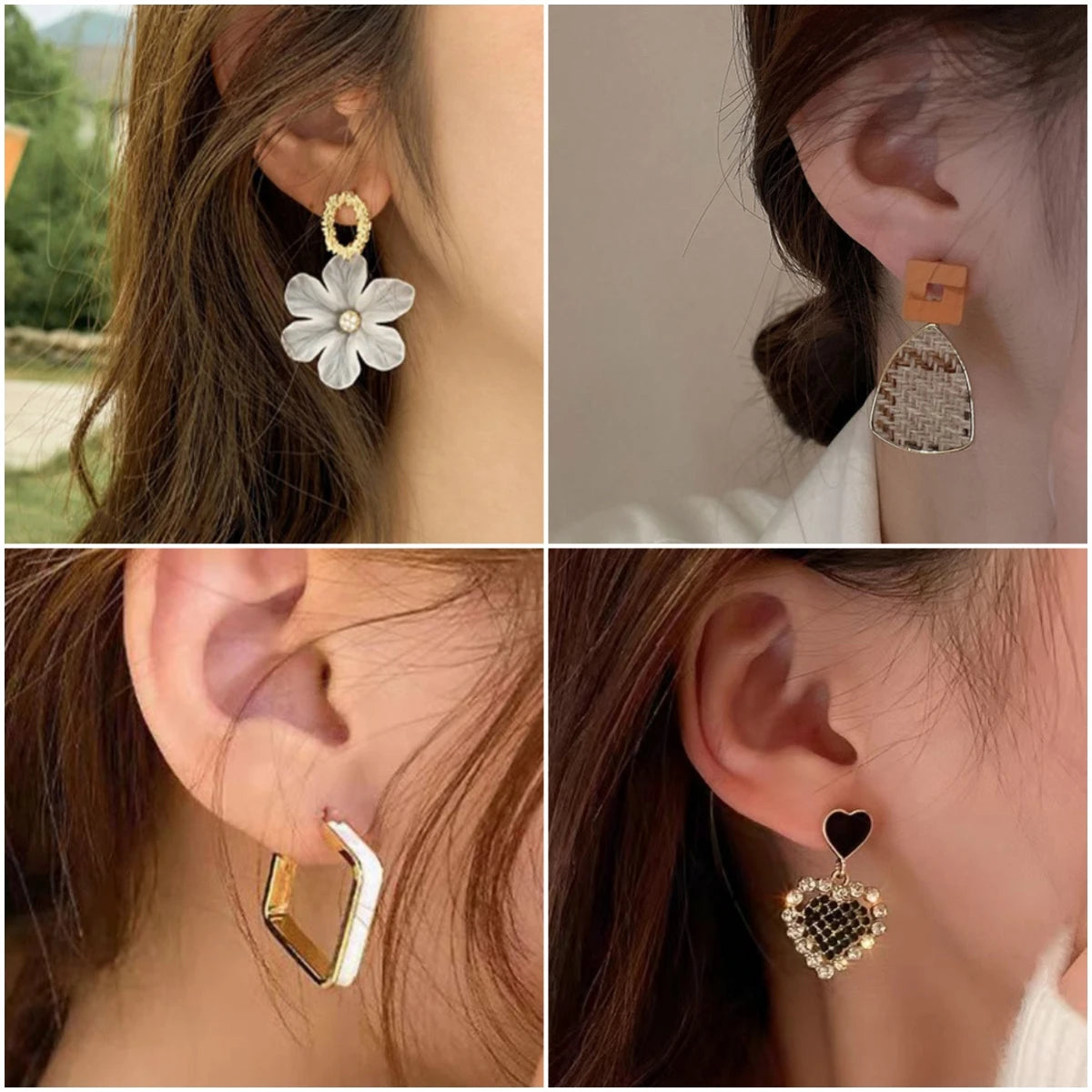 Decorative Pearl-Style Drop Earrings