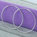 Classic Silver-Tone Hoop Earrings