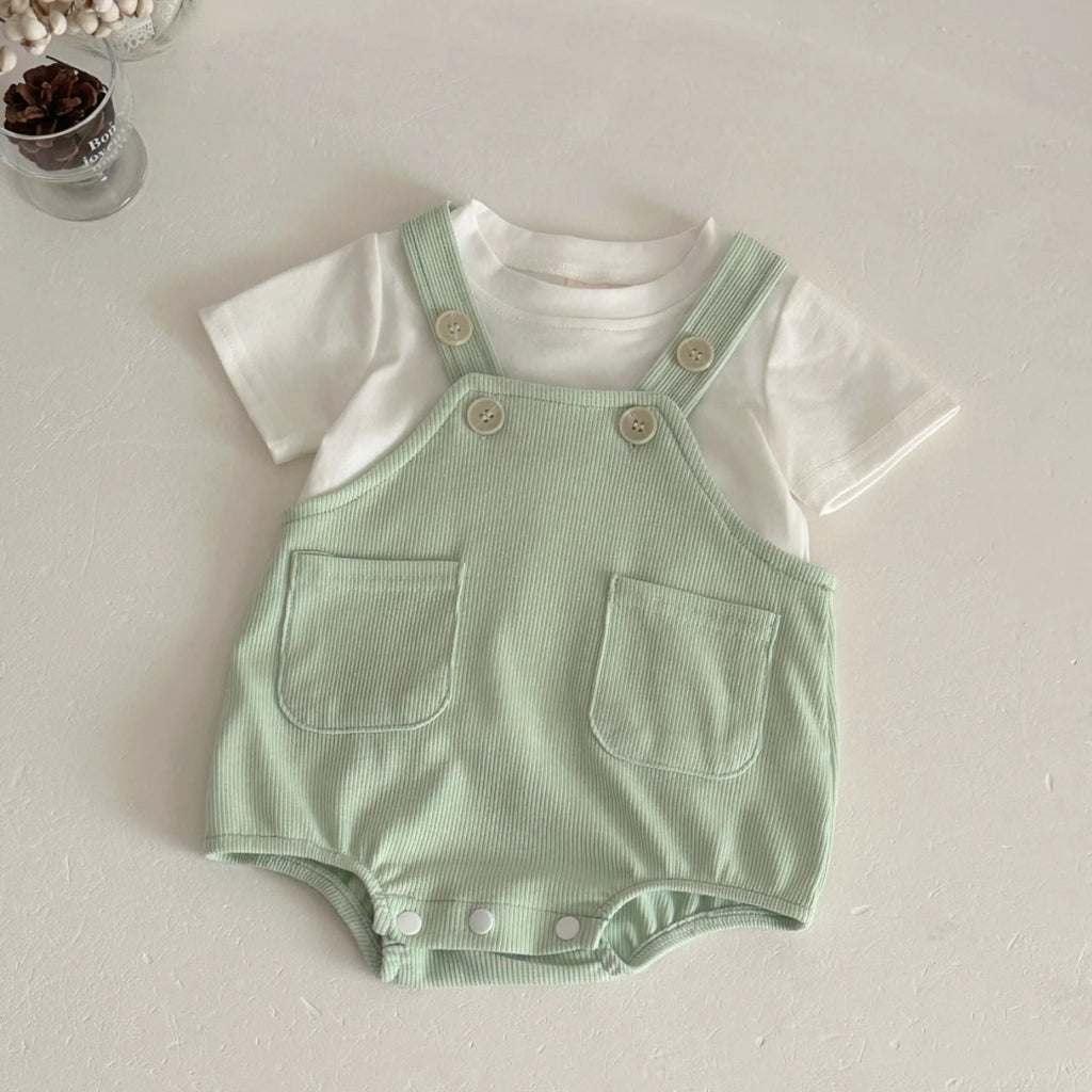 Baby Short-Sleeve Top & Shorts Set