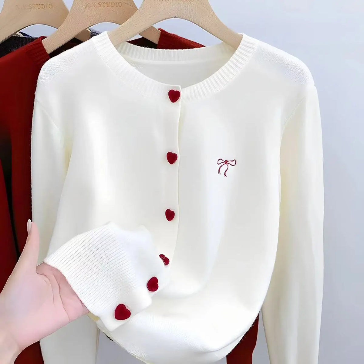 Bow Detail Knit Cardigan