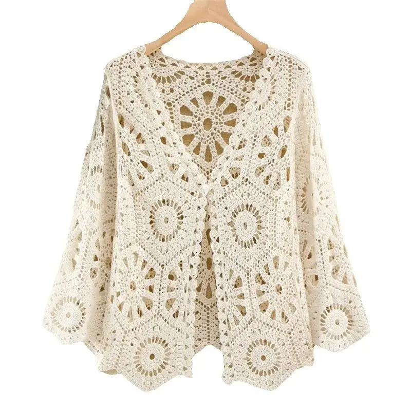 Openwork V-Neck Top