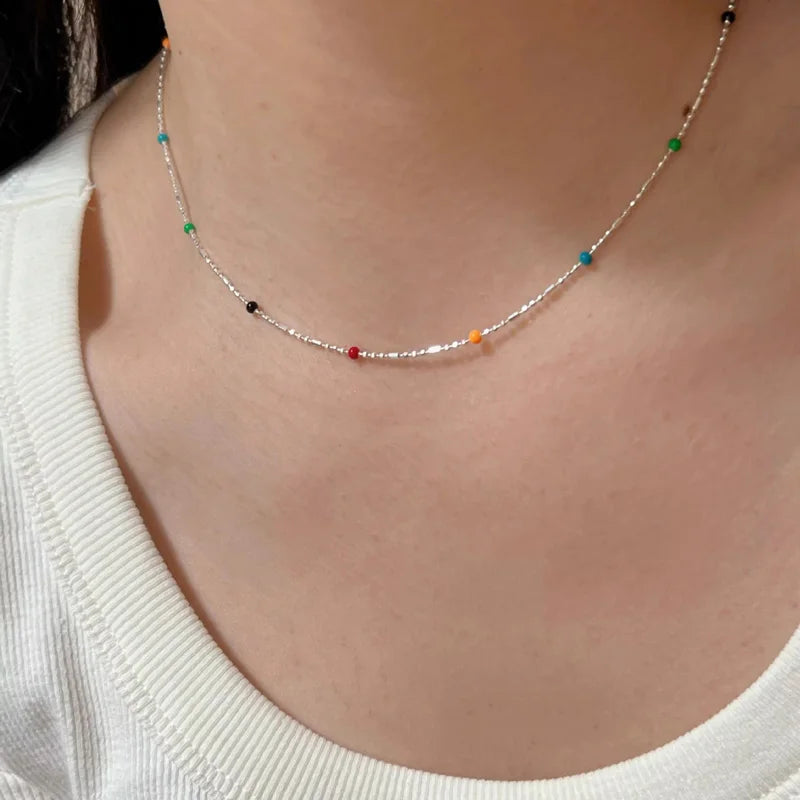Delicate Bead Chain Necklace