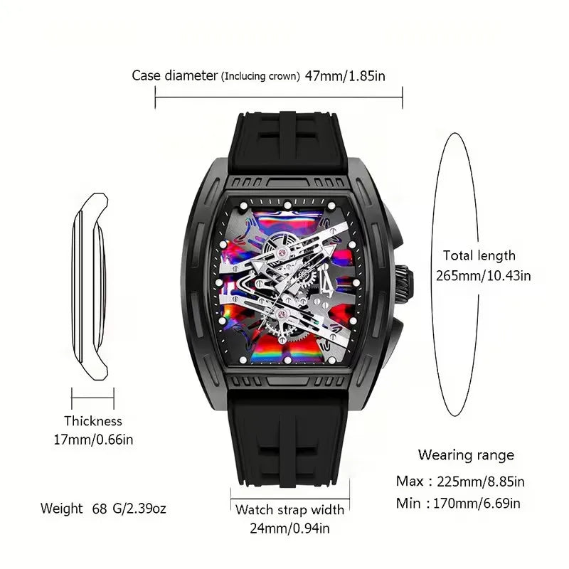 47 mm Silicone-Strap Quartz Watch