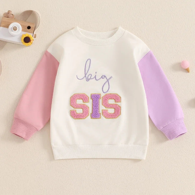 Letter Detail Crew-Neck Sweatshirt