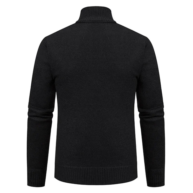 Zip-Front Knit Cardigan