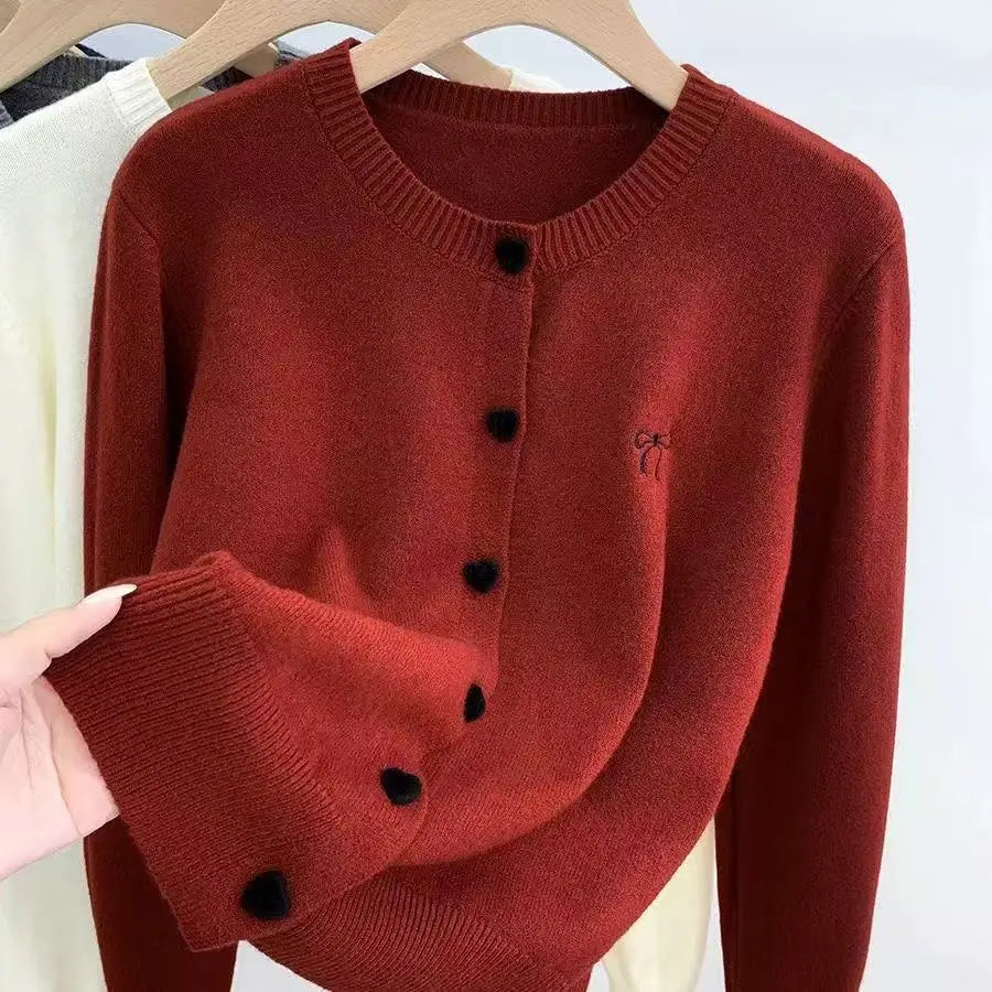 Bow Detail Knit Cardigan