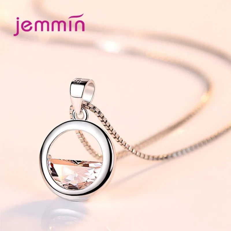 Round Sparkle Pendant Necklace