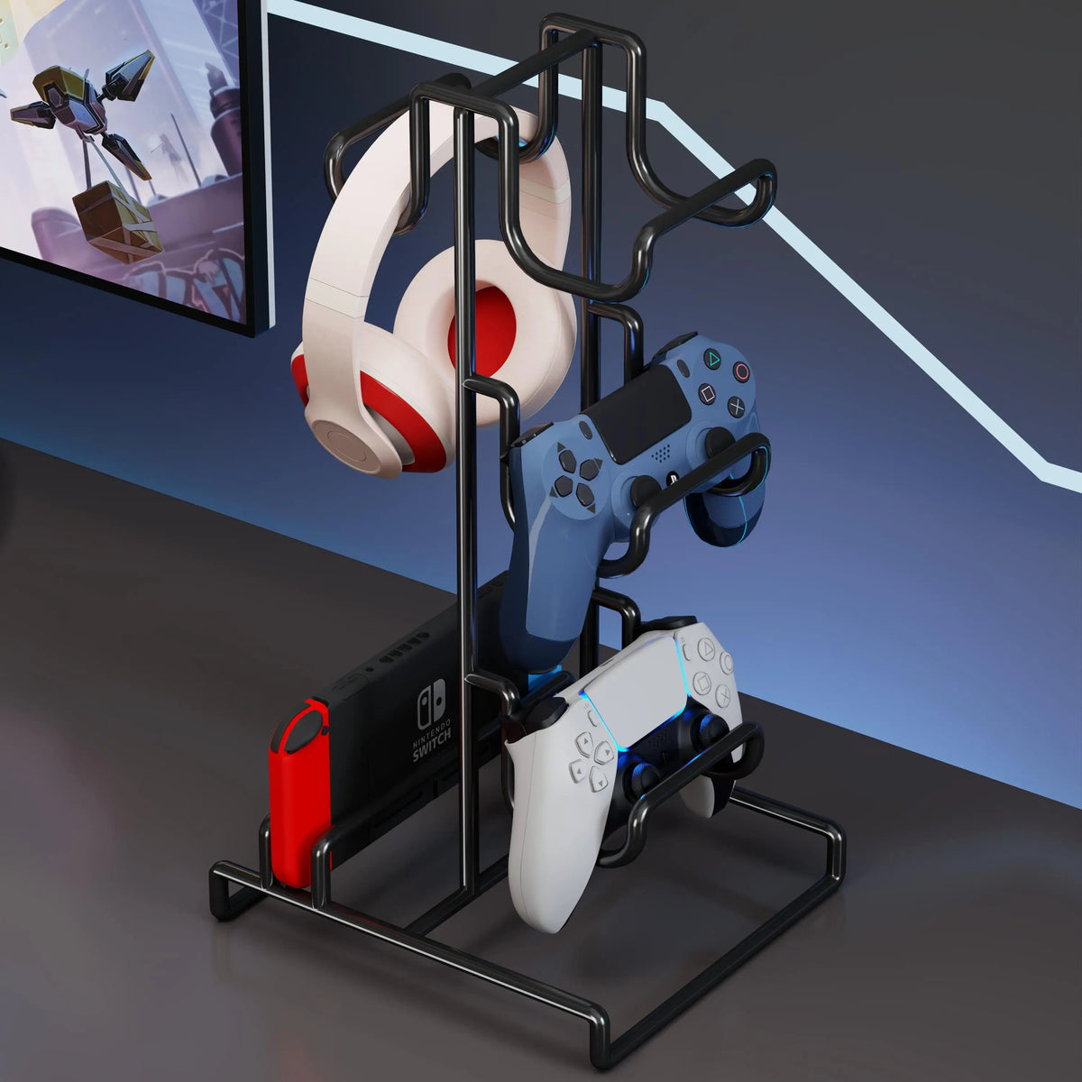 Desktop Headset and Controller Organizer