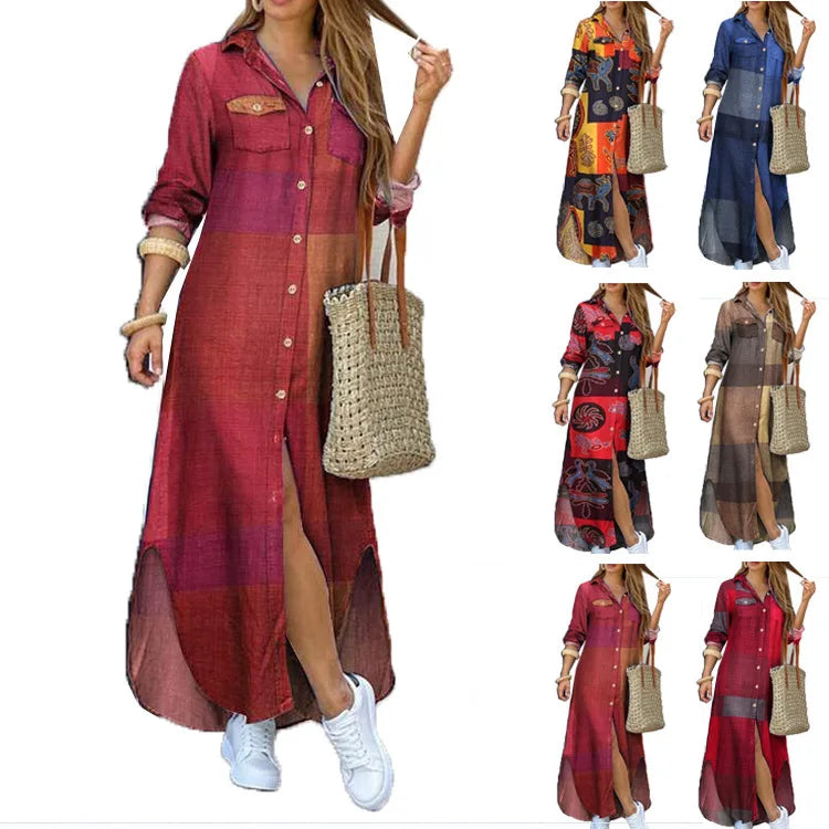 Relaxed Long Shirt Dress